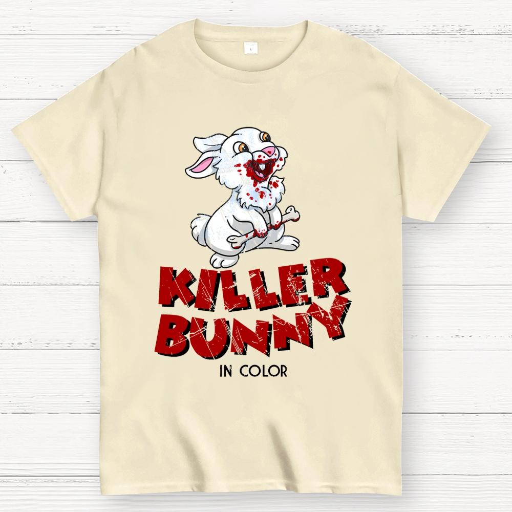 The Killer Bunny Unisex 100% Cotton Summer Casual Cool Loose T-Shirt