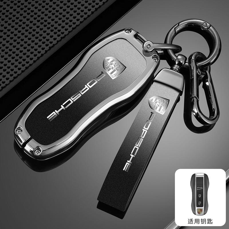 AFEBO1 Zinc Alloy Car Key Case Cover Protector Shell Smart Remote Accessories for Porsche 911 718 Panamera Macan Cayenne Boxster Cayman