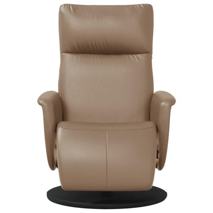 VidaXL Fauteuil inclinable avec repose-pieds cappuccino similicuir 356548
