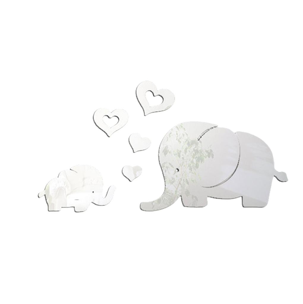 Слон Стикер Стены Декор Зеркало Наклейка DIY Наклейка Съемный Искусство Детские Детская Комната Росписи