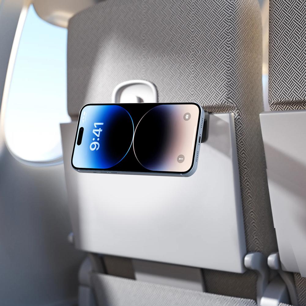 Magnetic Airplane Mobile Phone Holder Strong Magnet Portable Travel Phone Mount Flight Seat Desk Lazy Phone Bracket for MagSafe