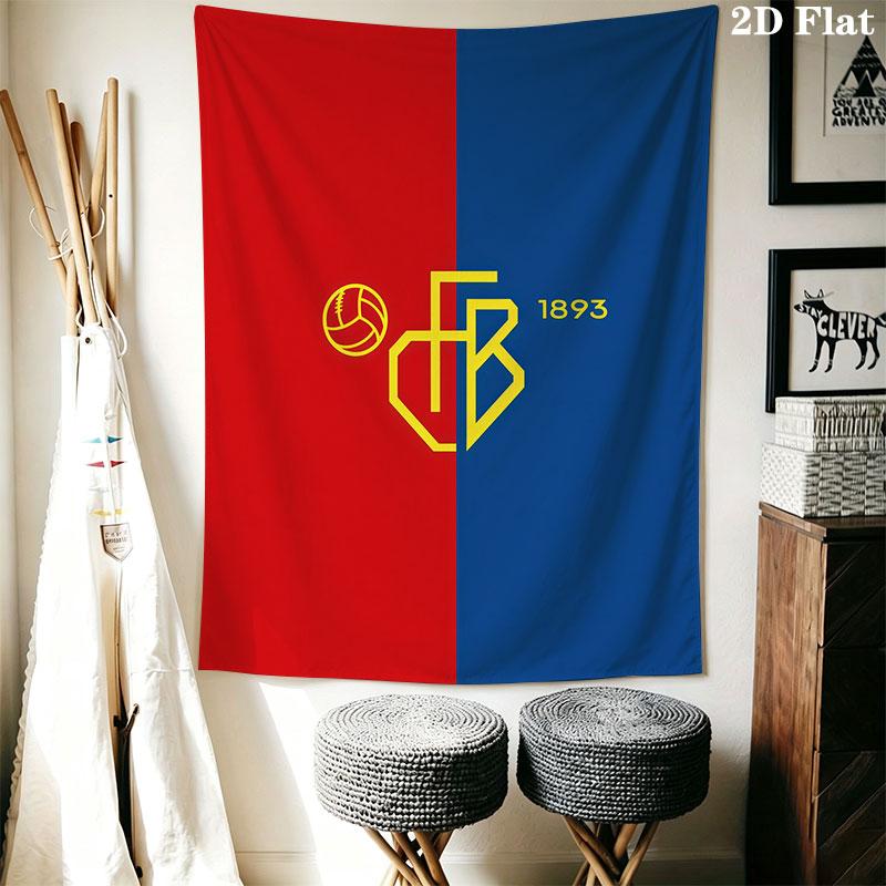 Настенный тканевый плед с принтом FCB Декоративные гобелены для спальни, гостиной, домашнего декора