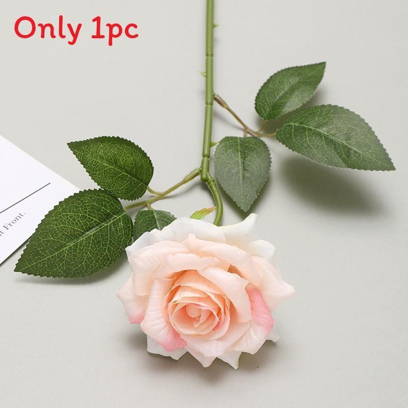 Artificial Silk Rose Bouquet For Wedding Decor Photography Props Home Use
