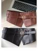 Women's Wide Leather Corset Belt 2024: Elegant Dress & Outerwear Accessory