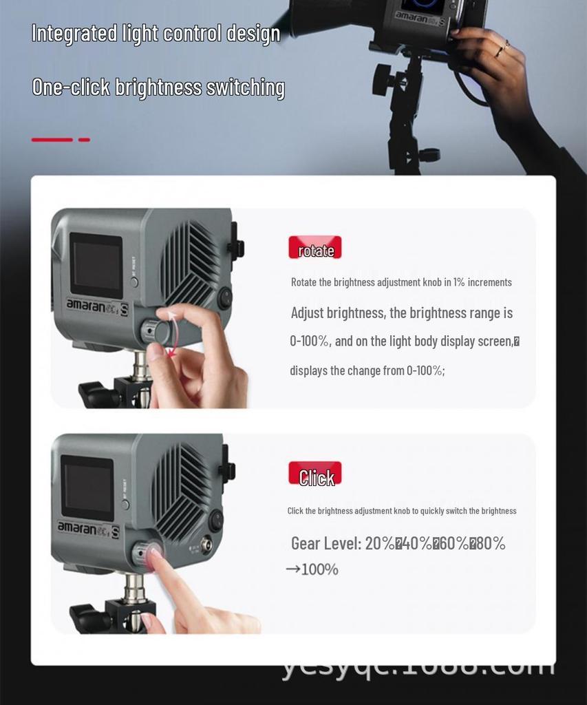 Aputure Aimolra COB 60dS Ручной светодиодный заполняющий свет для съемок на открытом воздухе и прямых трансляций