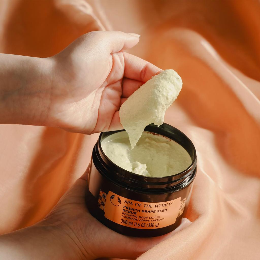 The Body Shop [Официальный] Spa of the World Французский скраб с виноградными косточками 300 мл [Оригинальный продукт]