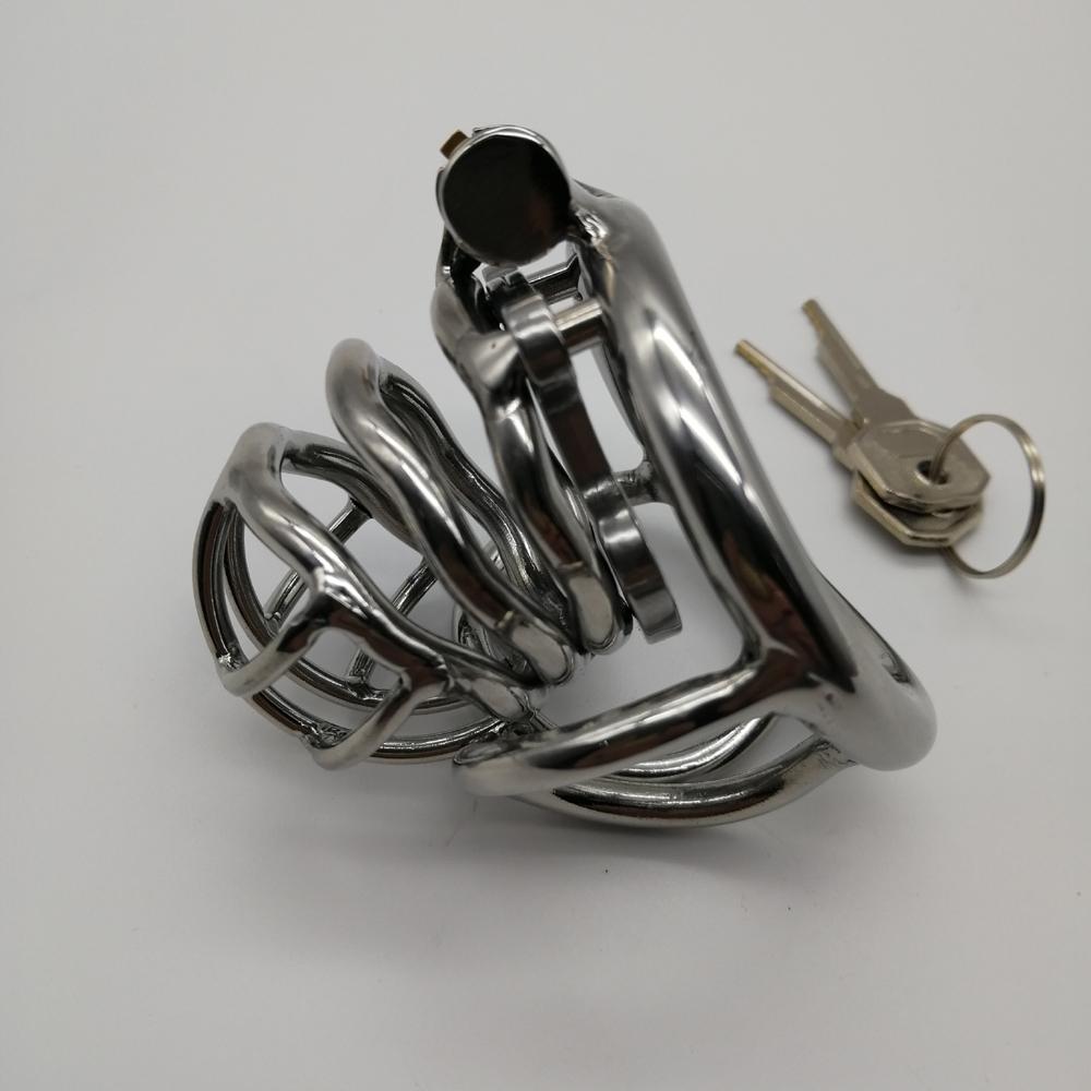 Предотвращение внебрачного секса, клетка для члена, устройство мужского целомудрия из нержавеющей стали, замок пениса, кольцо для члена, пояс верности, секс-игрушка, M128