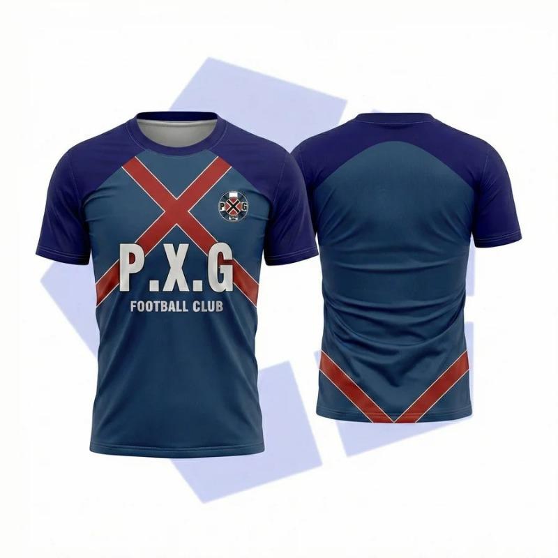 Летняя 2026 P.X.G Blue Lock Японский Аниме Джерси Футбольная Форма Шидо Косплей Футболки Мужские и Женские Повседневные Спортивные Топы