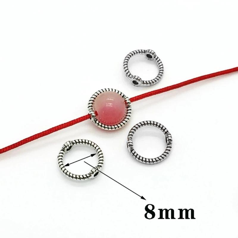 30 шт., кольцо, бусины, подвеска-подвеска, бусины-разделители, соединительная подвеска для изготовления ювелирных изделий, шапки из бисера, поделки своими руками