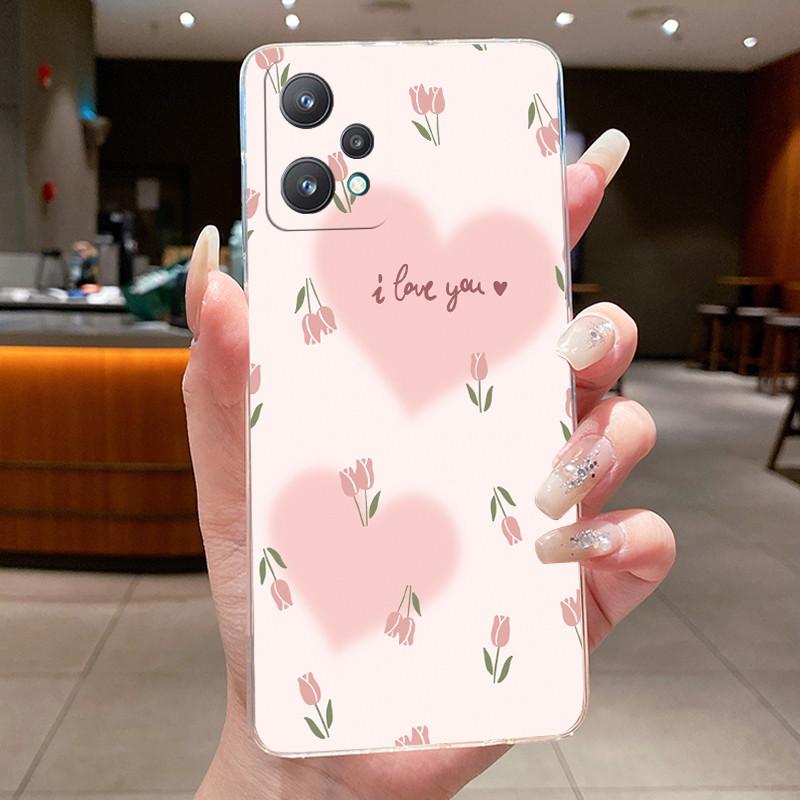 Для Realme 9 Pro Plus 5G Чехол Realme 9 4G Чехлы для телефона Realme Narzo 50 Pro Чехол Цветок Бабочка Мягкий Силикон ТПУ Чехол Funda
