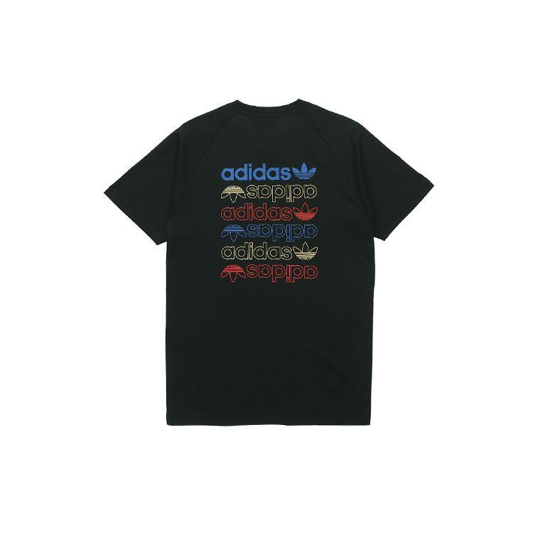 adidas Оригинальная футболка Trefoil Comfort Tag с короткими рукавами, мужские топы, черные FS7346