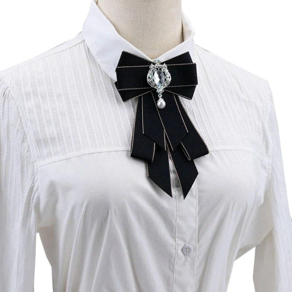 Removable Cross Bowtie JK Uniform Decor Neck Collar High Quality Solid Bowtie
