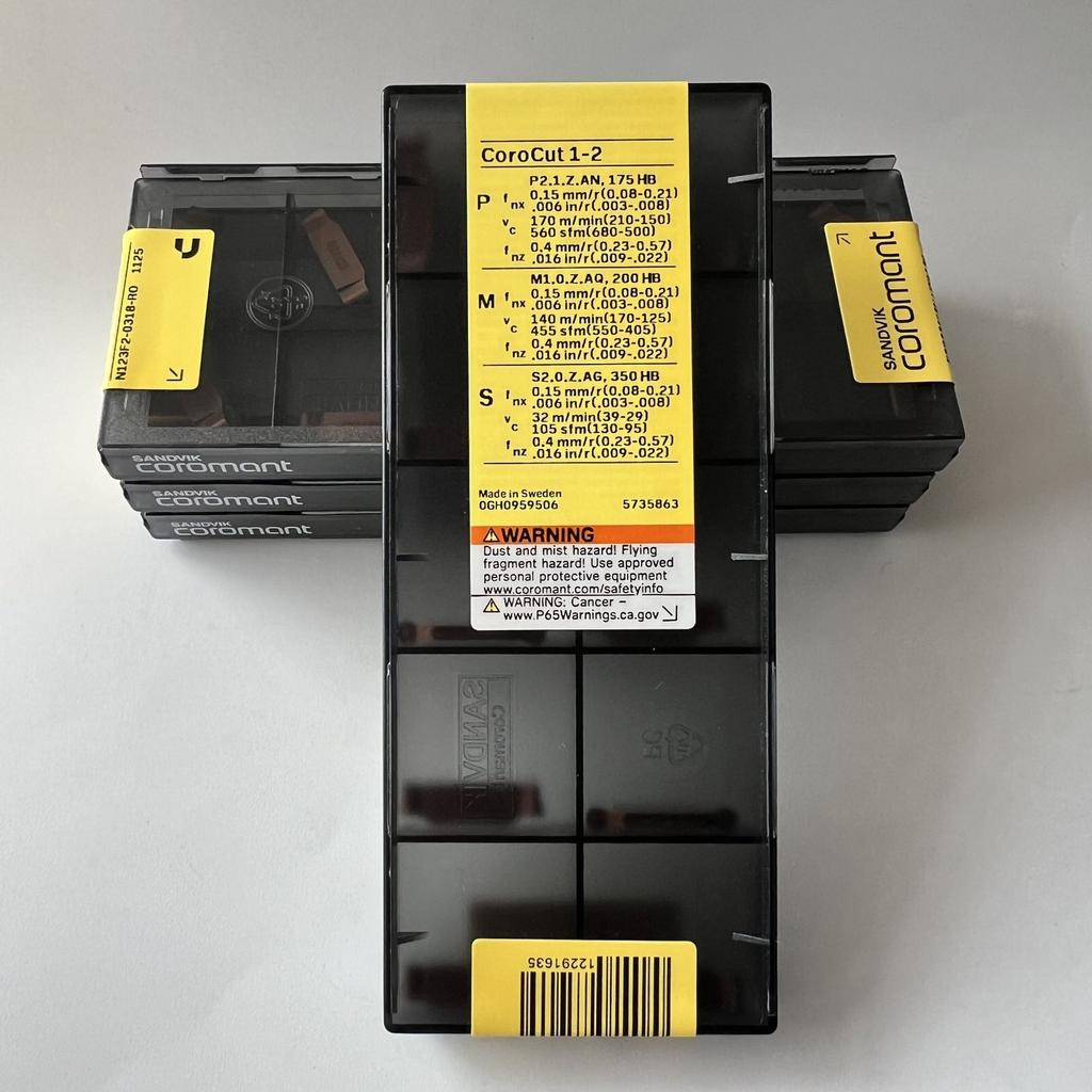 SANDVIK / N123F2-0318-RO 1125 / Original Swedish hard alloy blade 10 Pcs