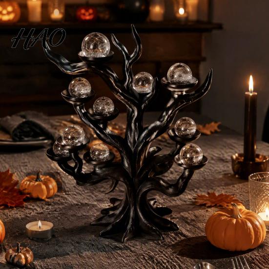 Готический Ornament Дерево 3D Печатный Подставка для Хрустального Шара, Стойка для Демонстрации Сферы Мертвой Ветви, Настольные Мини-Орнаменты Хэллоуина Держатель для Дома