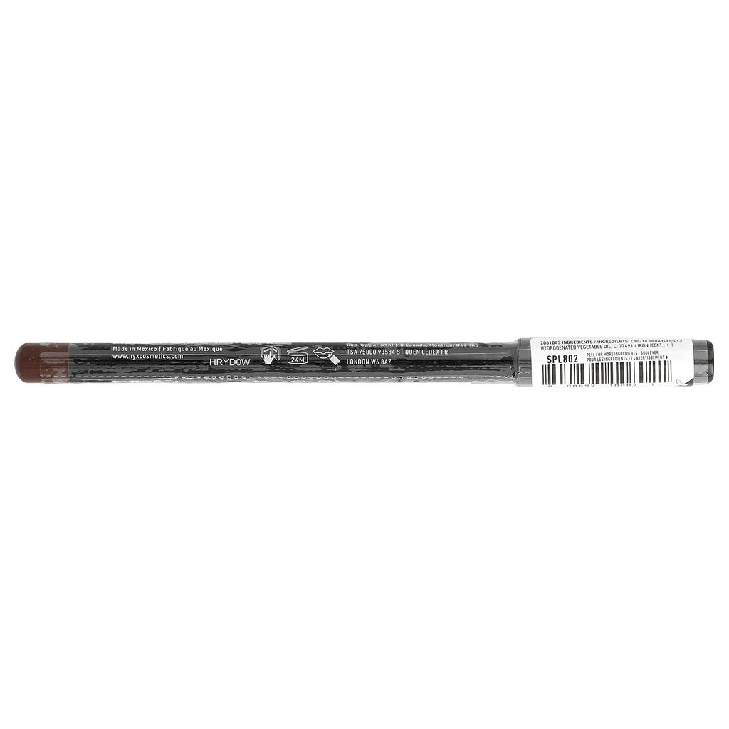 NYX Professional Makeup, Тонкий карандаш для губ, 802 Коричневый, 1,04 г (0,03 унции)