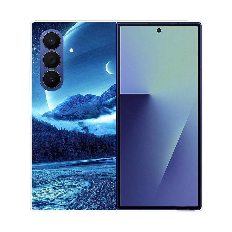 Прозрачный складной чехол для телефона Samsung Galaxy Z Fold 6 7 Прозрачная ударопрочная жесткая крышка из ПК для Samsung Z Fold7 Fold6 Чехол Capa