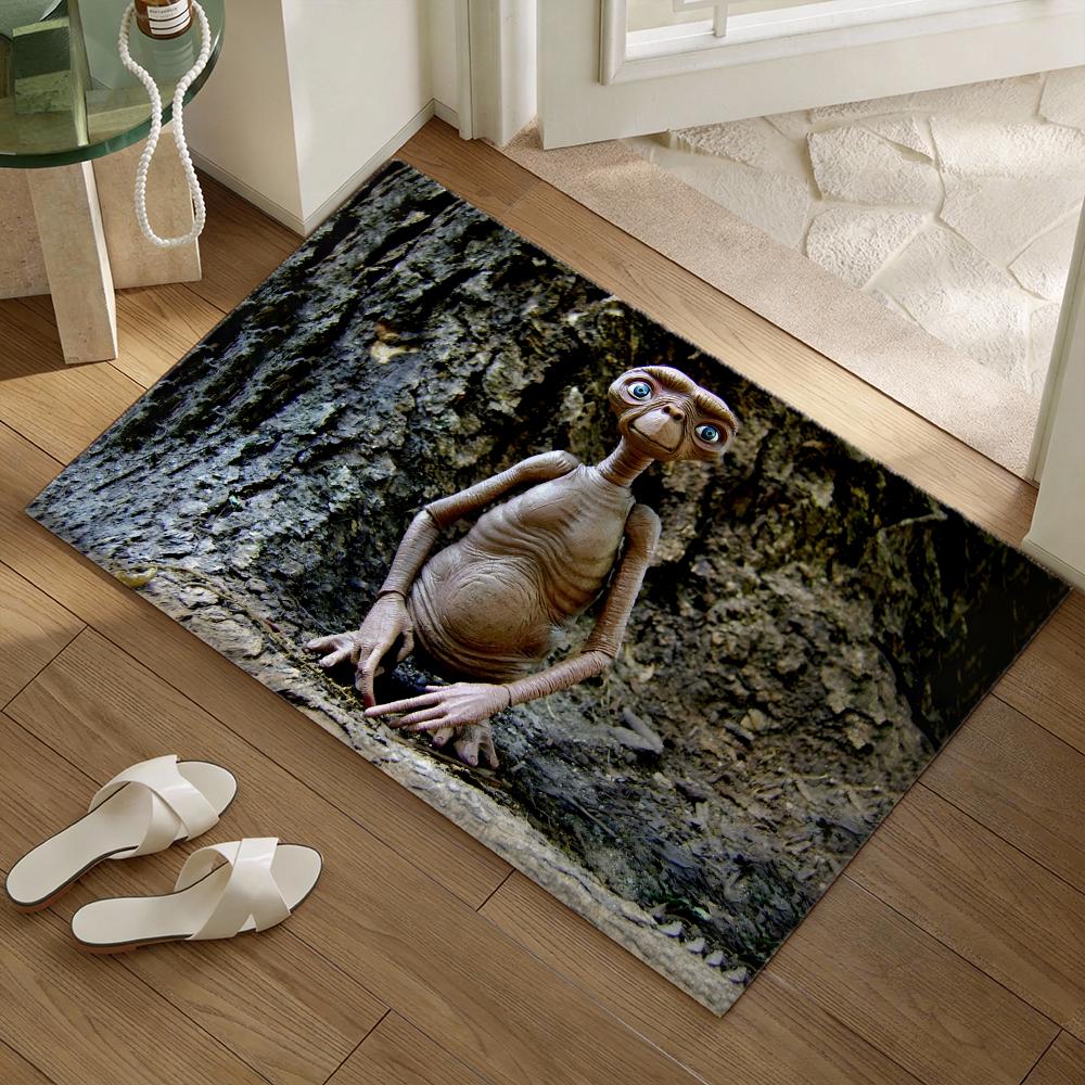 MovieE.T. Floor Mat Soft Flannel Non-Slip Door Mat - Thickened Rug for Living Room Home Decor
