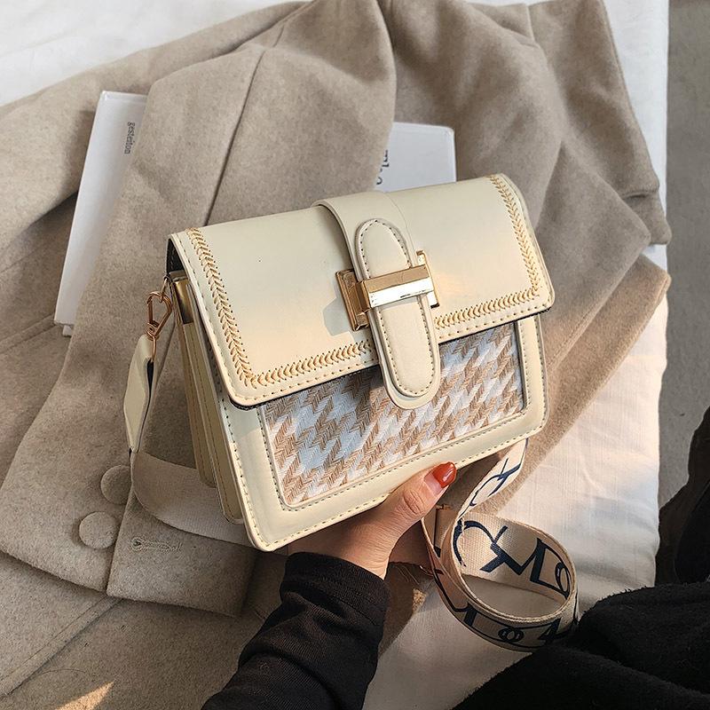 2023 Новая женская сумка Мода Ретро Тренд Маленькая квадратная сумка Контрастный цвет Сумка через плечо на одном плече Женская сумка CLE