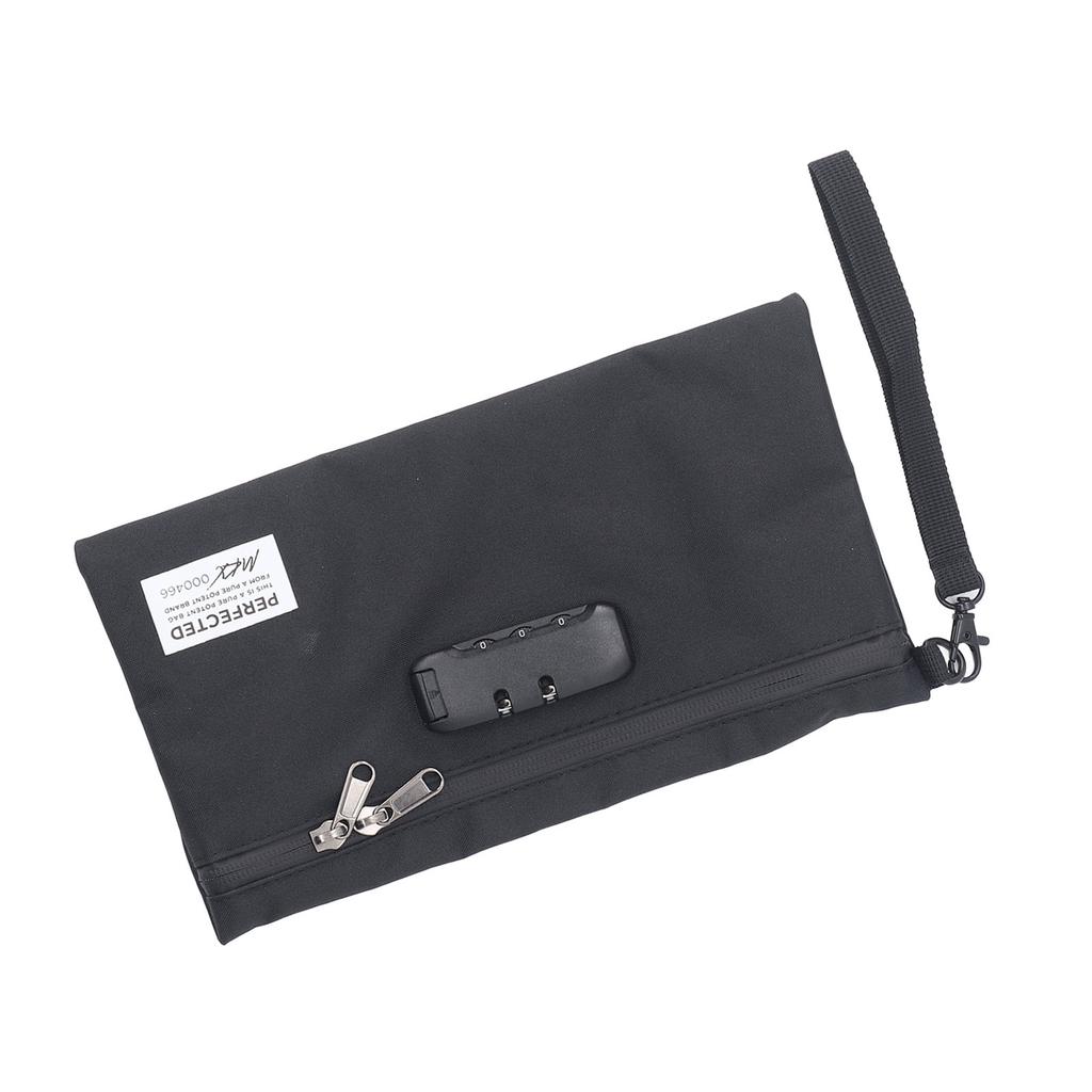 Smell Proof Bags PVC Activated Carbon Odors Absorbing Odorless Storage Pouch Scent Proof Container with Combination Lock