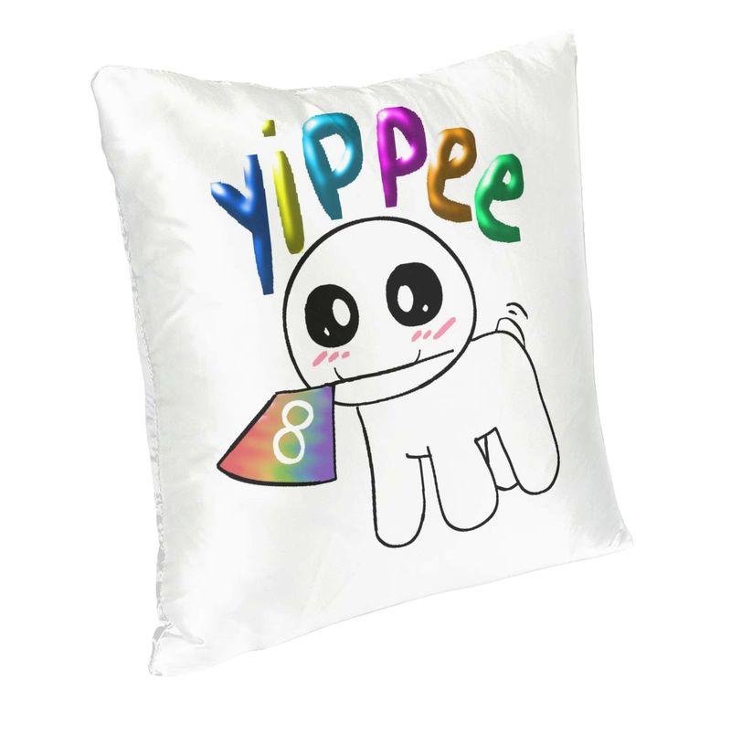 Yippee Autism Creature Cushion Cover Sofa Living Room Tbh Creature Square Throw Pillow Cover 45x45