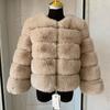 Women's Fashion Faux Fur Coat Super Hot Autumn Winter Women Short Faux Fox Fur Fluffy Jacket High Quality Ladies Furry Coats