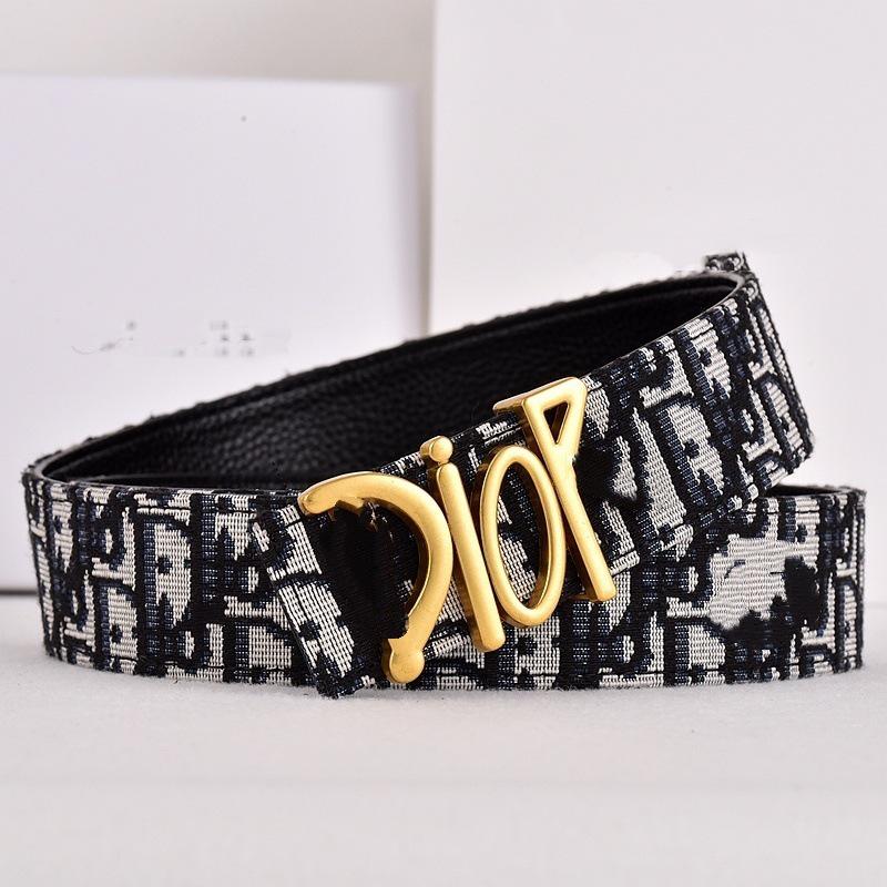Trendy Couple's Leather Belt with Letter Print Buckle