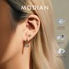 MODIAN 1 шт. Серьги-гвоздики Helix с муассанитом, 925 проба серебра, простые, для повседневной носки, с дизайном 'Сердце акулы', винтовые, для женщин, тонкие ювелирные изделия
