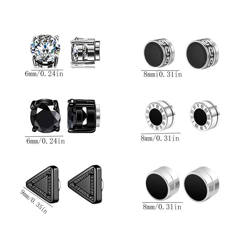 Мужские модные черные клипсы-кольца - Не требуют пирсинга