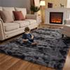 Tie Dye Silk Wool Living Room Rug Family Bedroom Bed Full Floor Mat Nordic Sofa Soft Non-Slip Mat Simple Plush Carpet