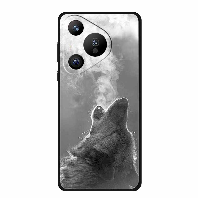 Чехол для телефона Huawei Pura 70 Pro Модный Черный Силиконовый Мягкий Задний Чехол-Крышка Для Huawei Pura 70 Pro Чехол 70Pro Pura70 Pro Корпус