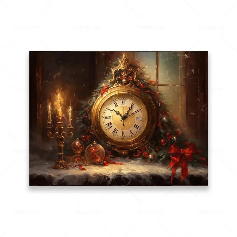 Классический винтажный Дед Мороз настенное искусство зимний праздник HD холст печать постер для гостиной спальни декор