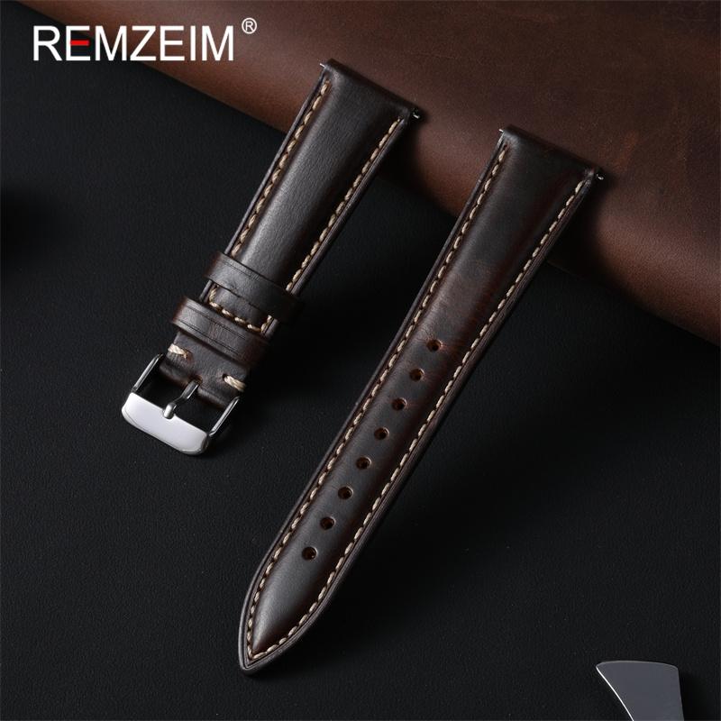 Quick Release Leather Watch Strap 18mm 19mm 20mm 21mm 22mm Universal Replacement Bracelet for Men Women Watchband Belt