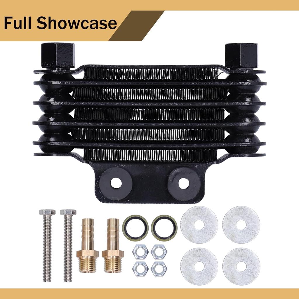 Масляный радиатор для мотоцикла, Универсальный радиатор охлаждения моторного масла, Аксессуар для мотоциклов 125-250 куб. см, квадроциклов, внедорожных мотоциклов, 5 рядов, замена