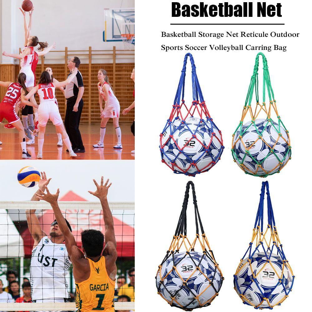 Волейбольный мяч Спортивный портативный инвентарь Сетчатый мешок для мяча Карман для мяча Нейлоновая сетчатая сумка для переноски мяча