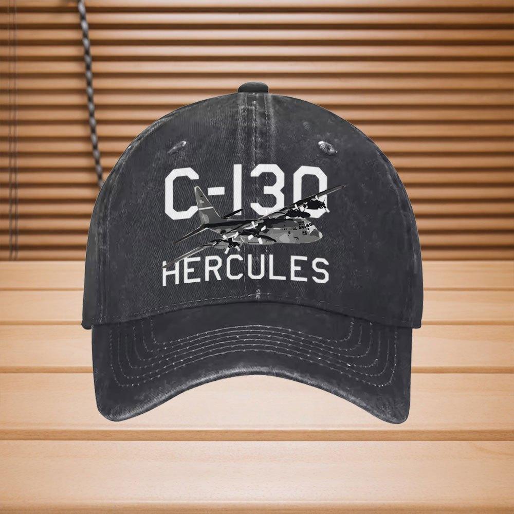 Кепка C Hercules Aircraft Logo Регулируемая Унисекс Шляпа на Авиационную Тему с Принтом Самолета C Иконический Дизайн ВВС для