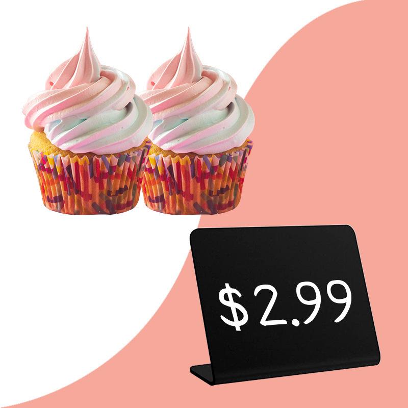 5Pcs Mini Chalkboard Sign Name Tags With Base Food For Labeling Menu Blackboard