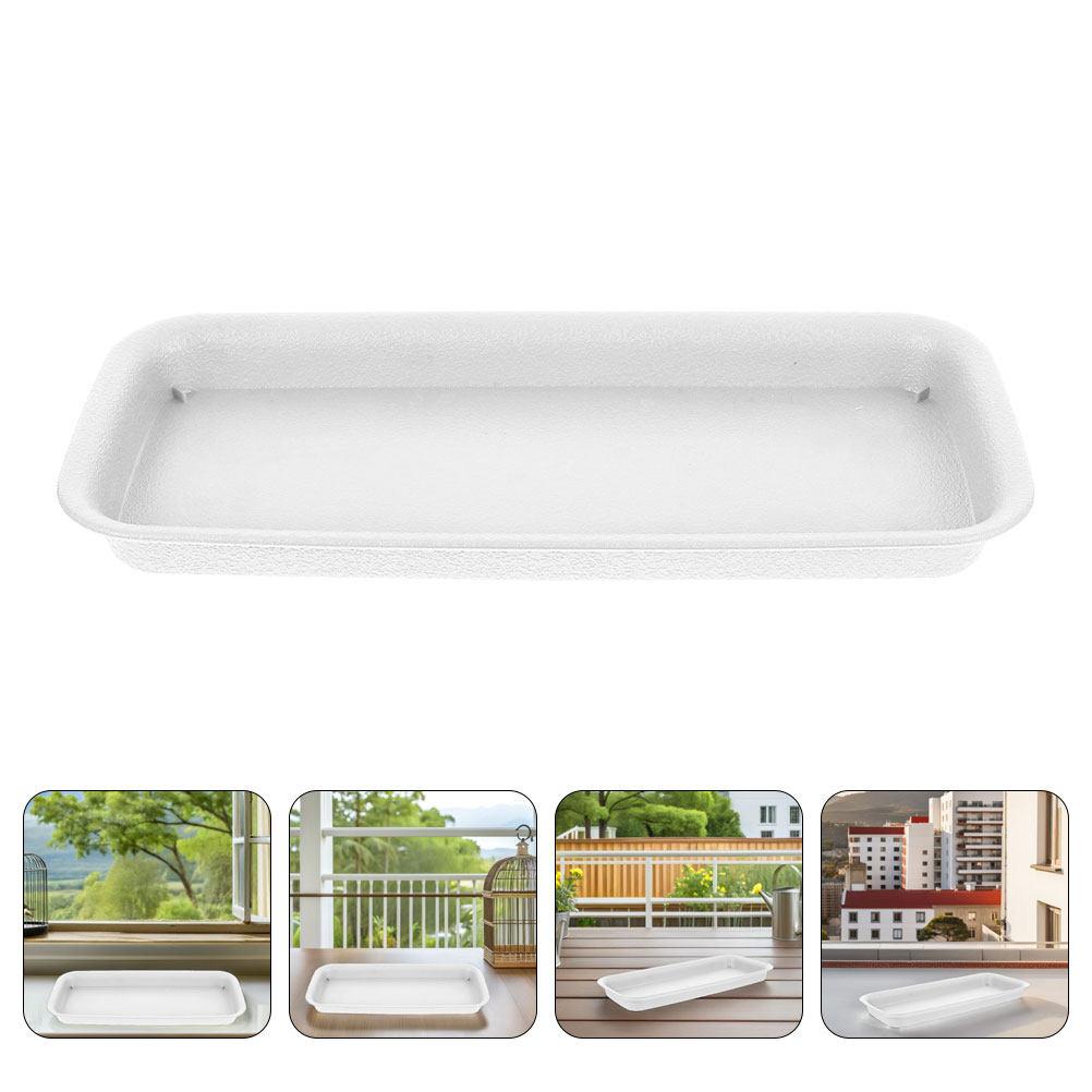 Large 22 Inch Rectangular Water Tray Flower Pot Pad Flowerpot Base Tray Plastic Flower Pots Drip Tray Planter Pan Window Shelf