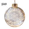 Christmas Party Favors Glowing Story Ornament, Light?Up Mini Holiday Scene Hanging Ball with Warm Reusable Plastic Baubles LED Light, Clear