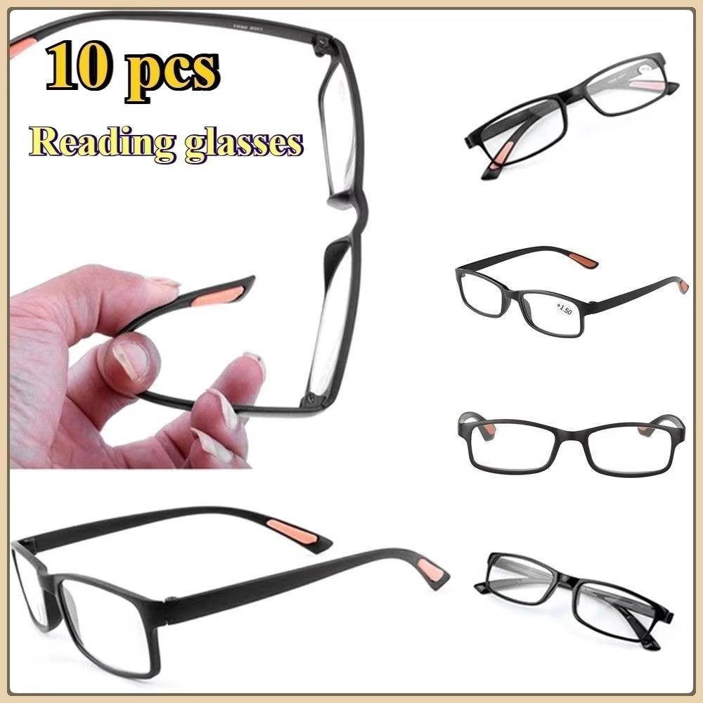 10 Pcs  Reading Glasses Men Ultralight Anti Blue Light Presbyopia Eyeglasses Men's Hyperopia Optical Eyewear Diopters