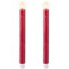 Bougies À Piles - LUMINEO - Lot De 2 - 24,1 Cm - Cire Réaliste - Flamme Blanche Chaude