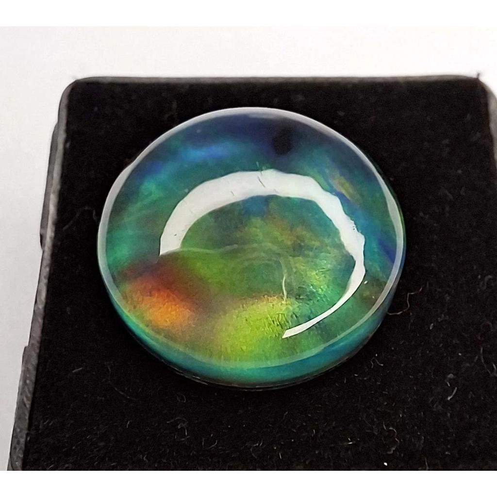 Beautiful Natural Fire Opal Doublet 12-14 Ct Round Cut Certified Loose Gemstone