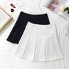 Women's Gray Pleated High-Waist A-Line Skirt - 2024 Spring Trendy & Slim Design