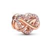 New Rose Gold Pink Heart Cherry Flower Heart Dreamcatcher Charm Beads DIY Women Jewelry Fit Necklace Bracelet