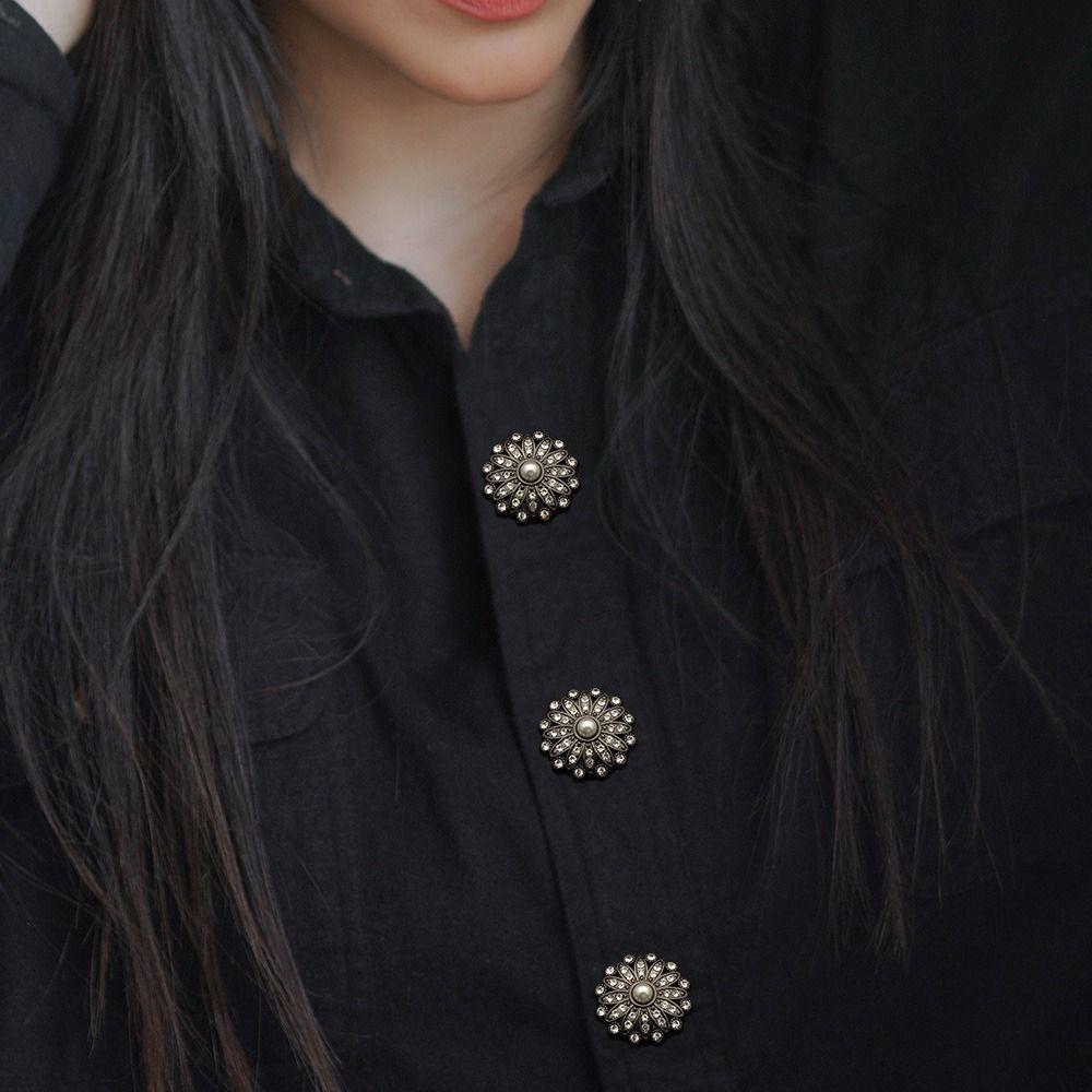 Качественное рукоделие Сделай сам Швейные аксессуары Пуговицы для рубашек Блестящие стразы Жемчужные пуговицы для одежды