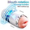 Fully Automatic Rotating Vibration Exercise Stroking Cup Adult Male Masturbation Device Suction Jet Cup Penis Training Device