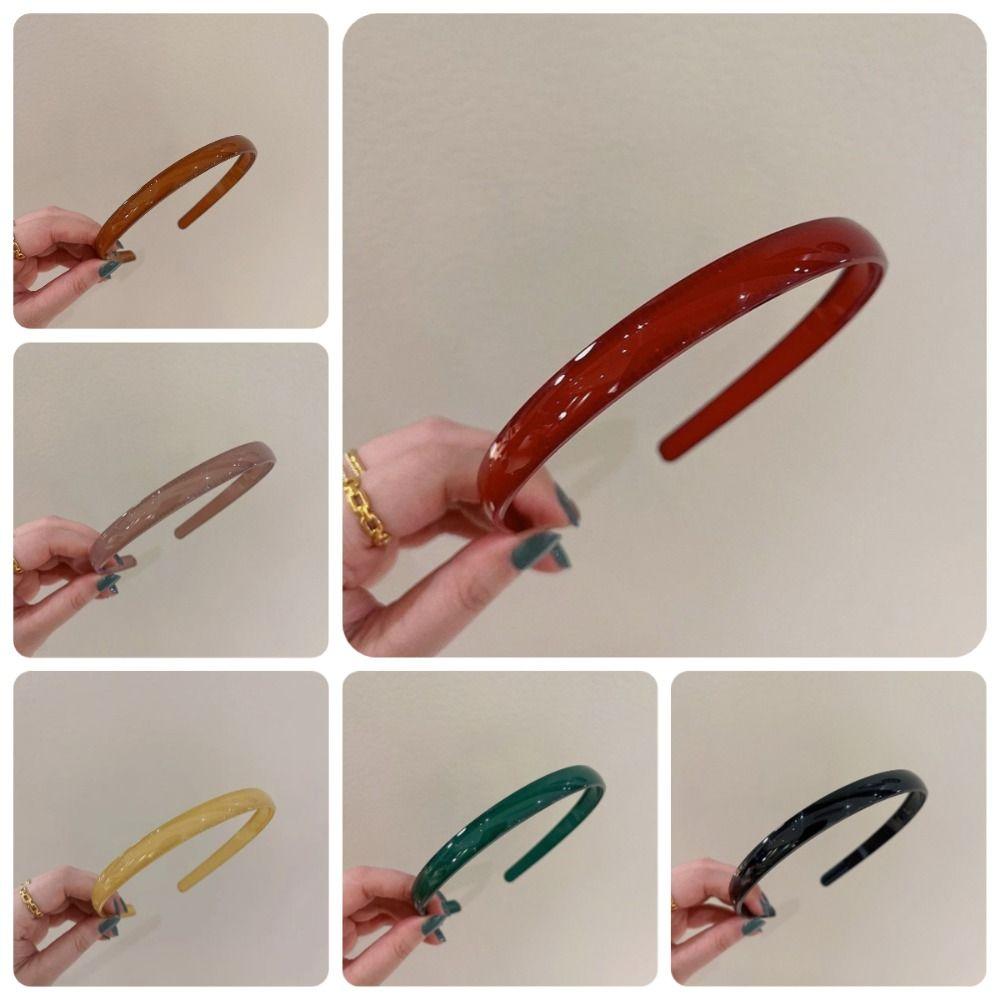 Нескользящий Желейный Обруч для Волос Зубчатый Минималистичный Корейский Ободок для Волос 2024 Новый Акриловый Ободок Мыть Лицо