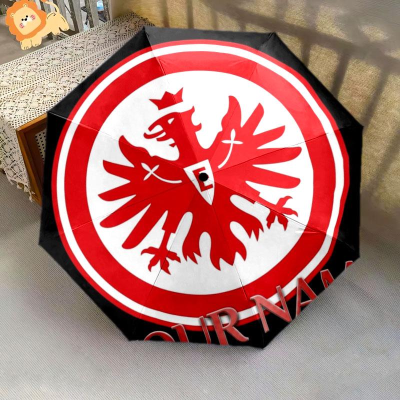 1 шт. Автоматический складной зонт - Узор с индивидуальным именем Eintracht Frankfurt, Портативный и складной дизайн с 8 спицами, Рождественские и Дни рождения Подарки