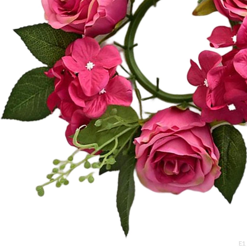 20cm Candle Ring Wreaths Centerpieces Festival Flower Garland Tabletop Thanksgiving Wedding Easter