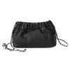 ANA McQueen Gathered Premium Leather Mini Bag (Black)