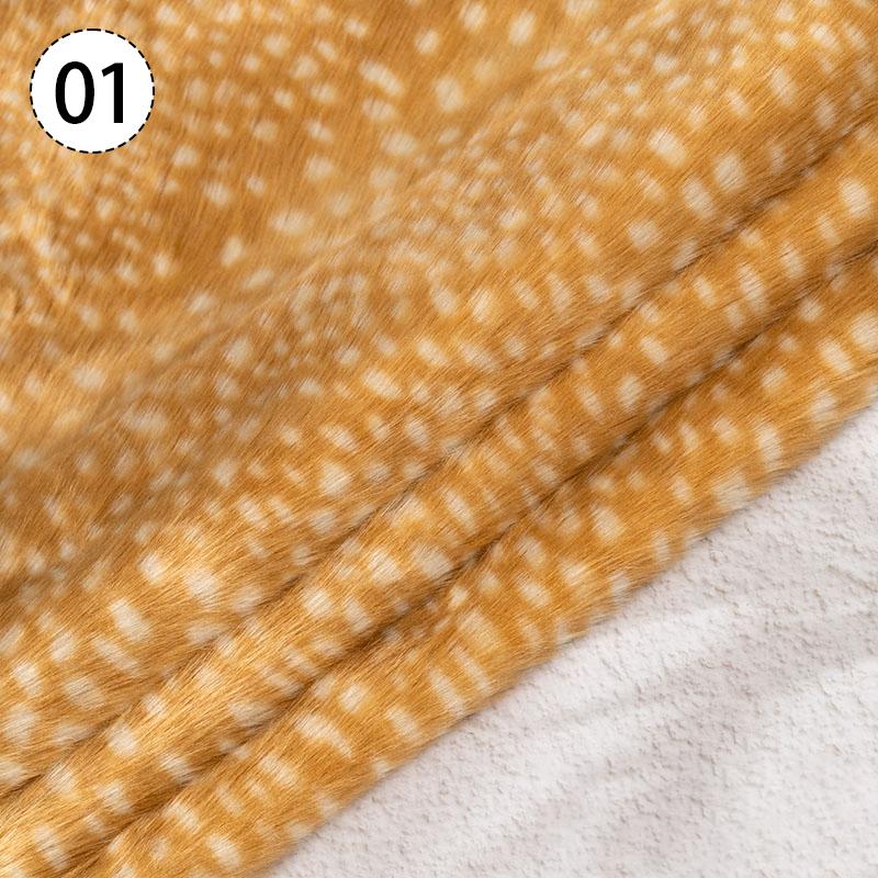 50cm Imitation Deer Spotted Plush Fabric Leopard Print Pattern Short Plush Fabric for Fur Clothing Handmade DIY Material